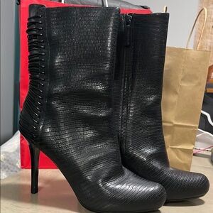 Cole Haan Black Textured Women's Boots